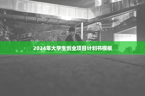 2024年大学生创业项目计划书模板