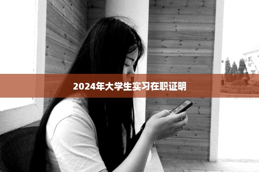 2024年大学生实习在职证明