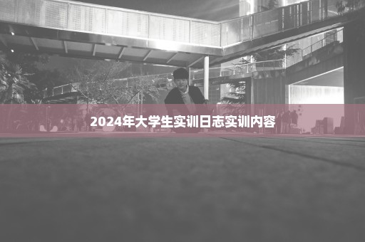 2024年大学生实训日志实训内容