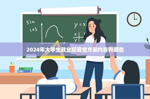 2024年大学生就业观调查方案内容有哪些