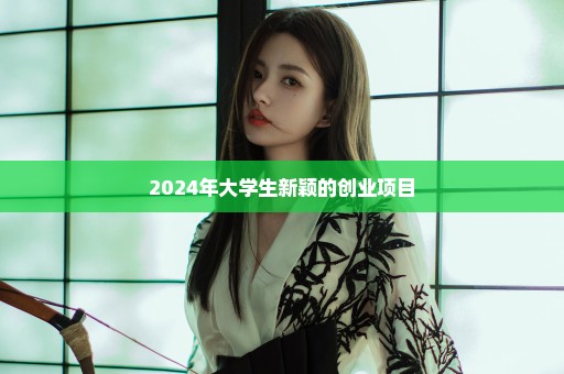 2024年大学生新颖的创业项目