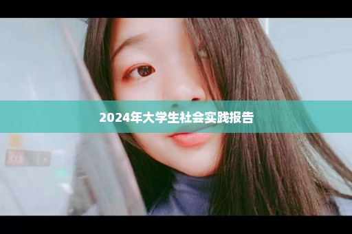 2024年大学生社会实践报告