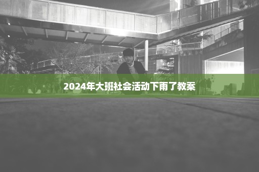 2024年大班社会活动下雨了教案