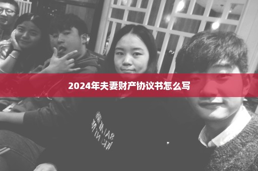 2024年夫妻财产协议书怎么写