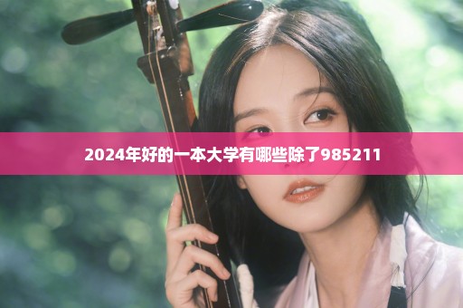 2024年好的一本大学有哪些除了985211