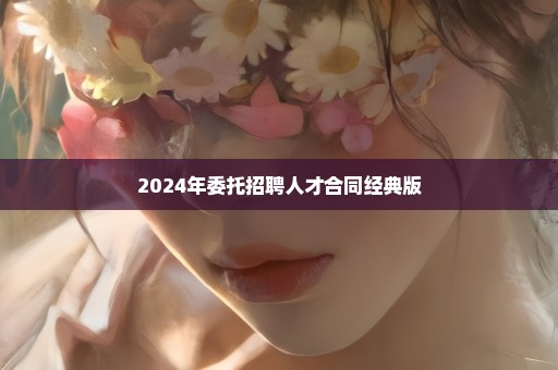 2024年委托招聘人才合同经典版