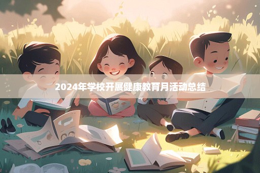 2024年学校开展健康教育月活动总结