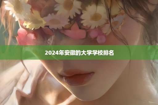 2024年安徽的大学学校排名