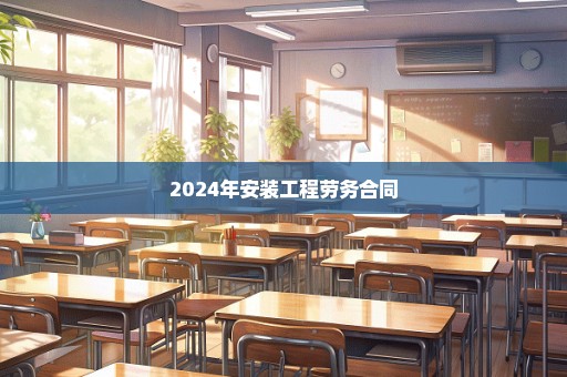 2024年安装工程劳务合同