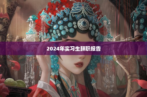 2024年实习生辞职报告