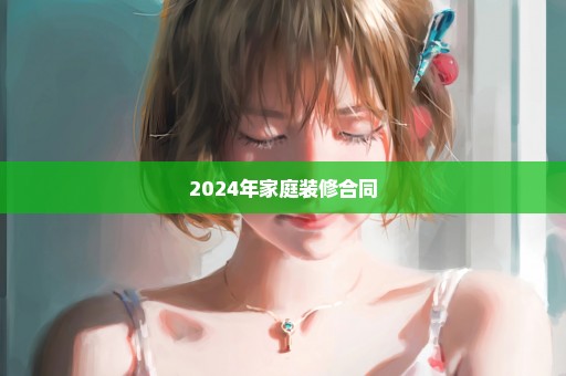 2024年家庭装修合同