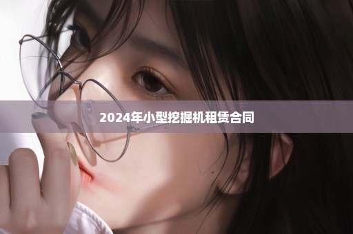 2024年小型挖掘机租赁合同