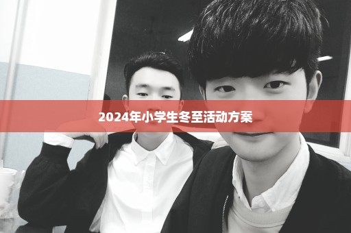 2024年小学生冬至活动方案