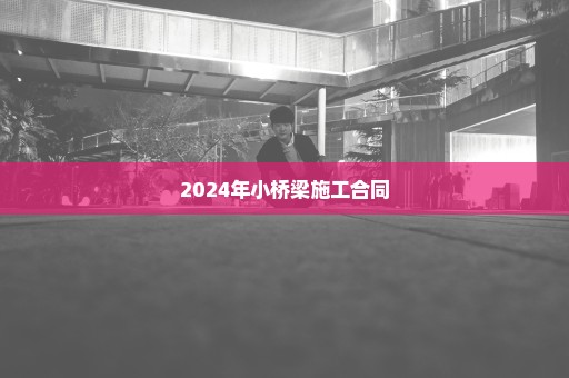 2024年小桥梁施工合同