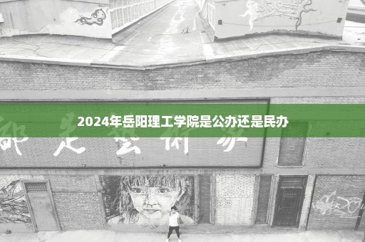 2024年岳阳理工学院是公办还是民办