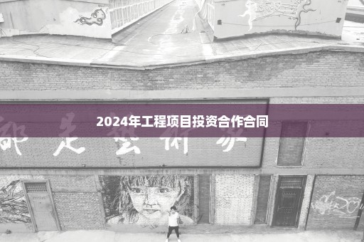 2024年工程项目投资合作合同