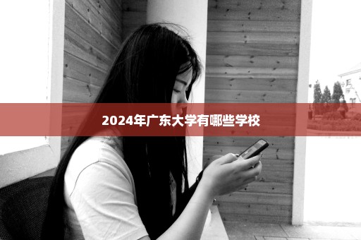 2024年广东大学有哪些学校