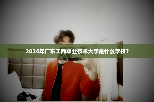 2024年广东工商职业技术大学是什么学校？