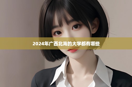 2024年广西北海的大学都有哪些