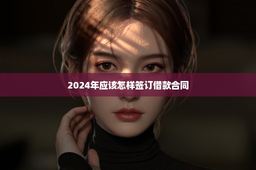 2024年应该怎样签订借款合同