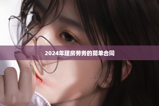 2024年建房劳务的简单合同