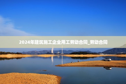 2024年建筑施工企业用工劳动合同_劳动合同