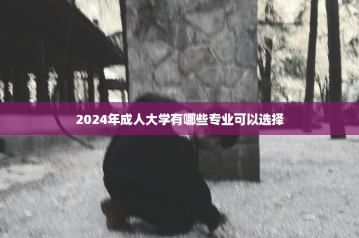 2024年成人大学有哪些专业可以选择