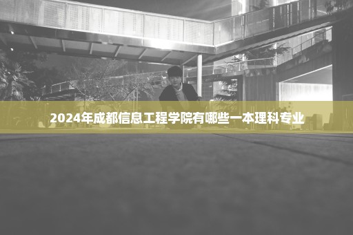 2024年成都信息工程学院有哪些一本理科专业