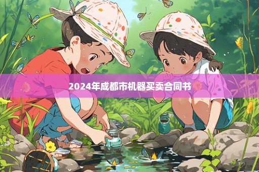 2024年成都市机器买卖合同书