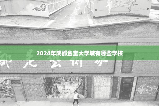 2024年成都金堂大学城有哪些学校