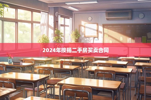 2024年按揭二手房买卖合同