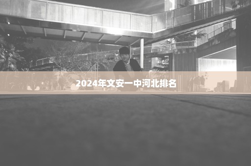 2024年文安一中河北排名