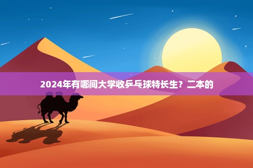 2024年有哪间大学收乒乓球特长生？二本的