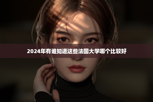 2024年有谁知道这些法国大学哪个比较好