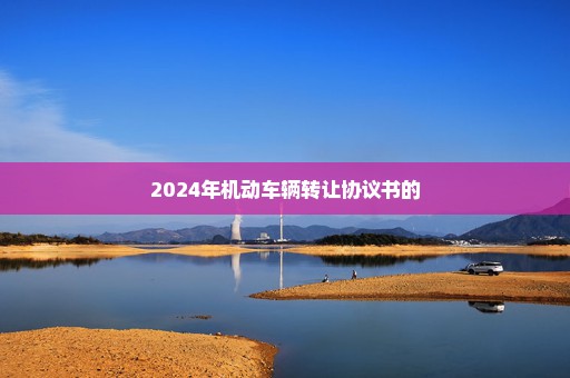 2024年机动车辆转让协议书的