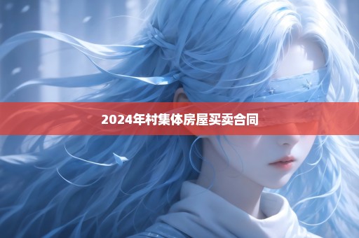 2024年村集体房屋买卖合同