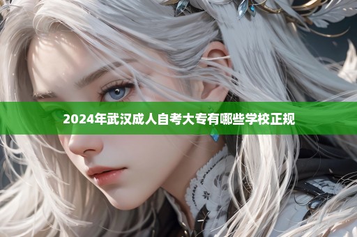 2024年武汉成人自考大专有哪些学校正规