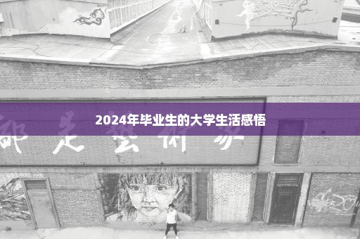 2024年毕业生的大学生活感悟