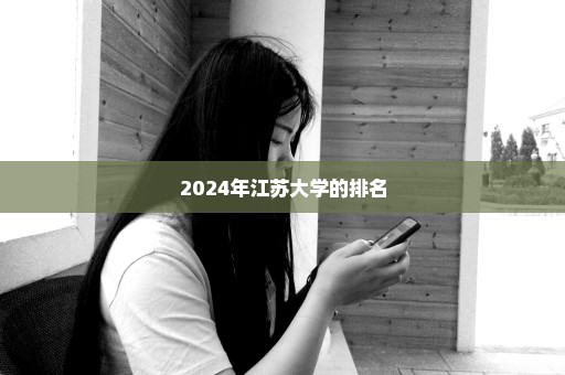 2024年江苏大学的排名