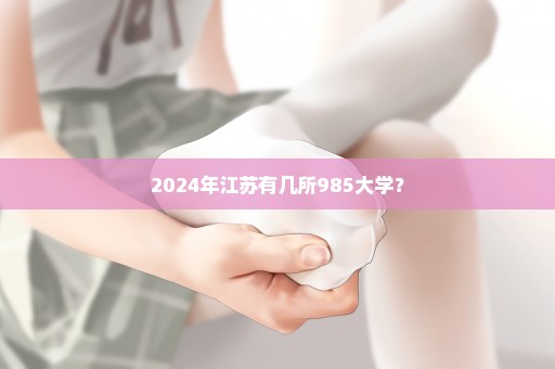 2024年江苏有几所985大学？