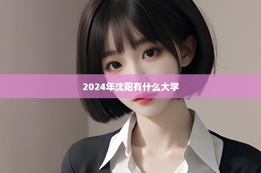 2024年沈阳有什么大学