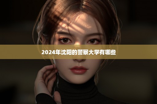 2024年沈阳的警察大学有哪些