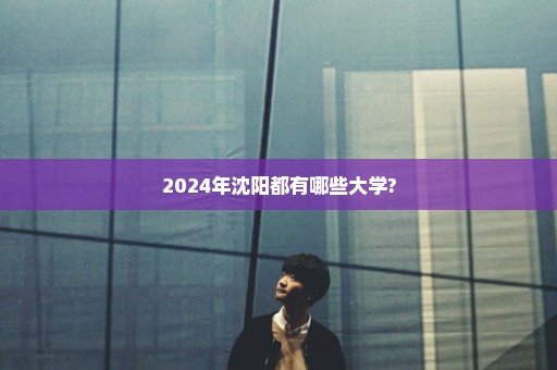 2024年沈阳都有哪些大学?