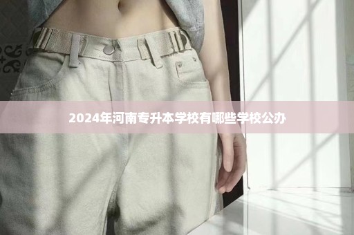 2024年河南专升本学校有哪些学校公办