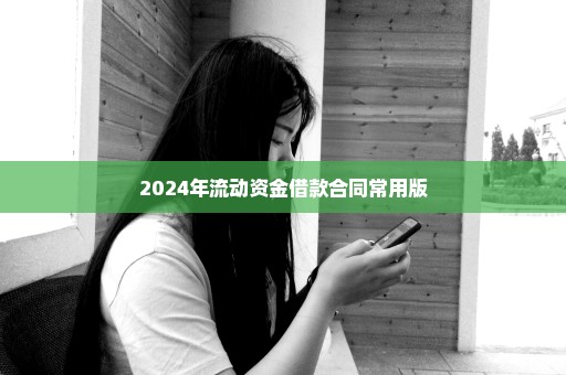 2024年流动资金借款合同常用版