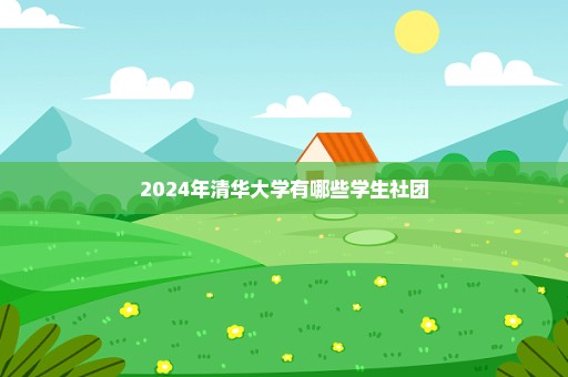 2024年清华大学有哪些学生社团