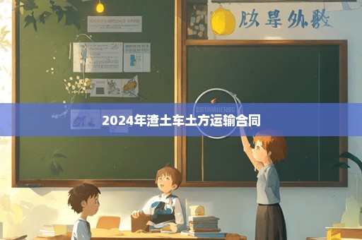 2024年渣土车土方运输合同