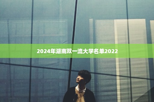 2024年湖南双一流大学名单2022