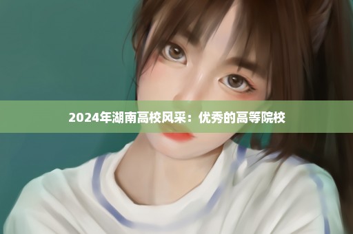 2024年湖南高校风采：优秀的高等院校