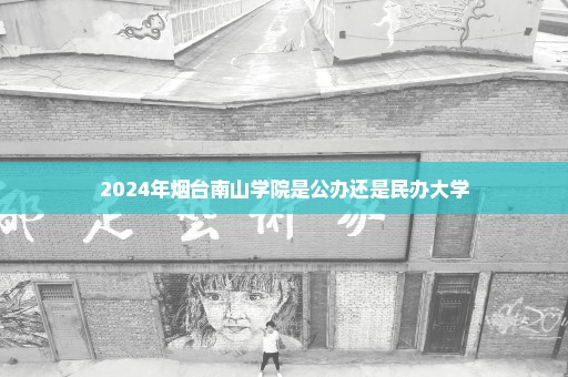 2024年烟台南山学院是公办还是民办大学